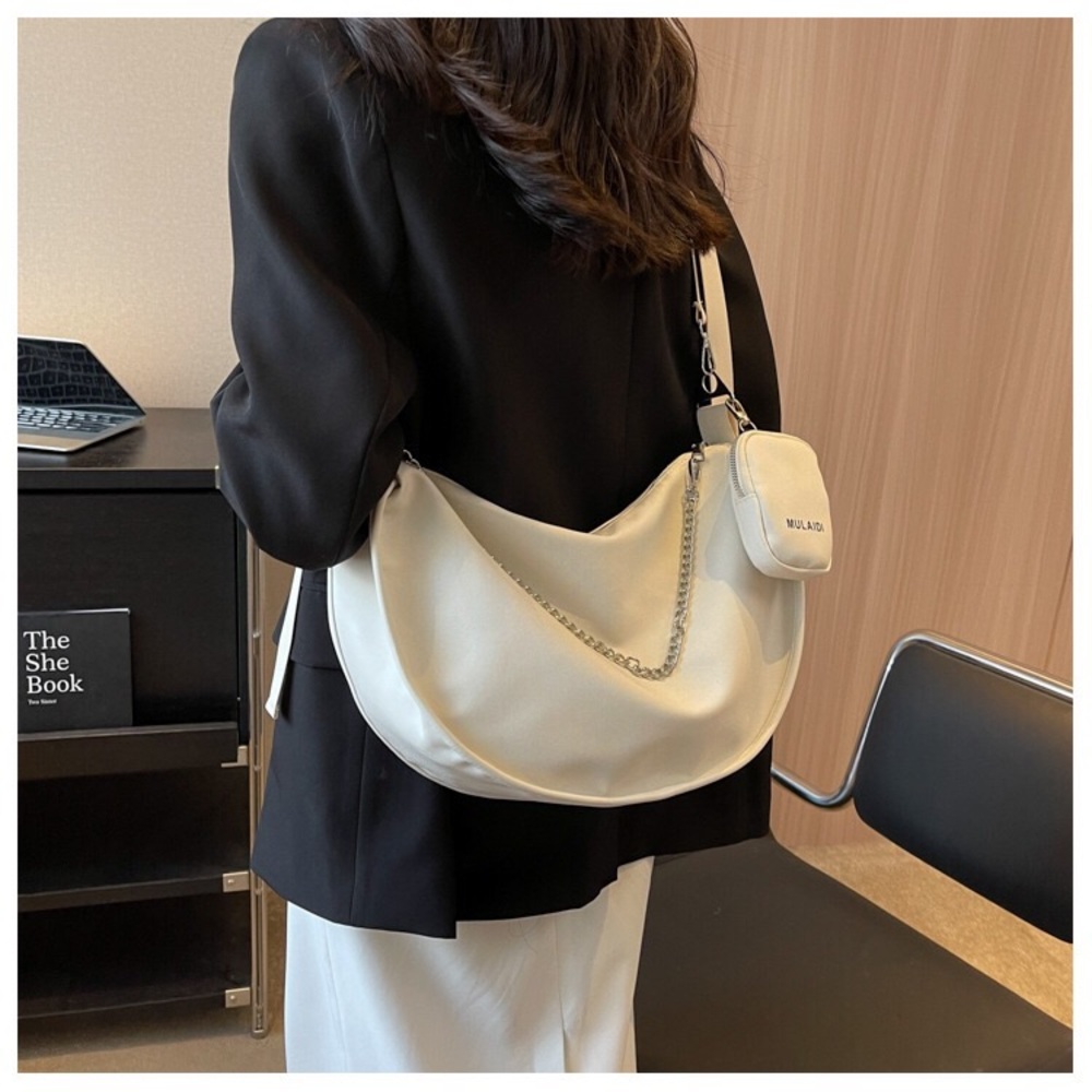 Canvas bag versatile casual large capacity shoulder bag dumpling bag